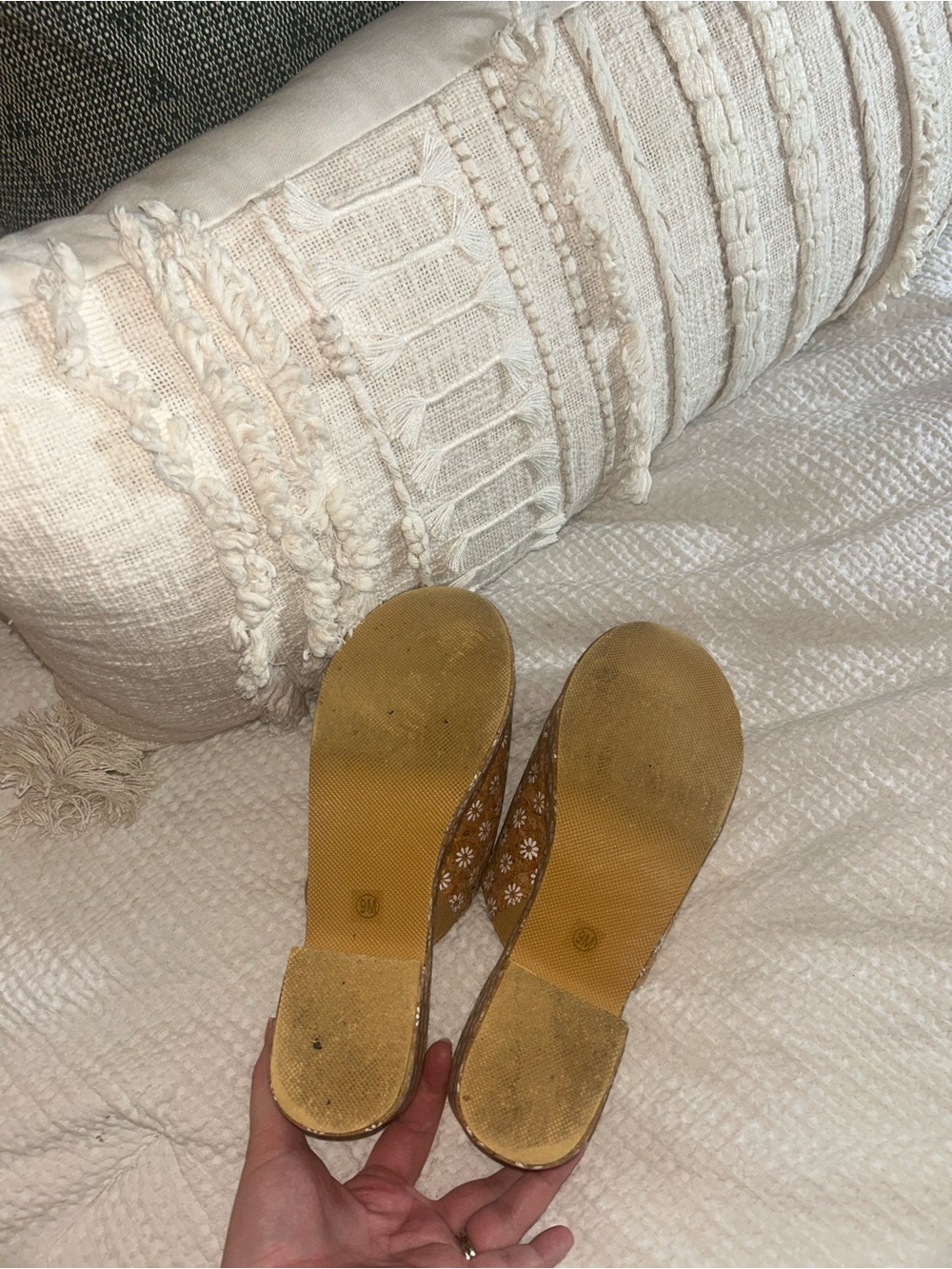 Floral Brown Platform Mules - Picture 4 of 4